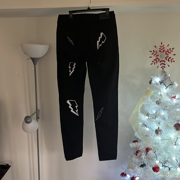 TALL SKINNY RIGID LIGHTNING PRINT JEANS ⚡️🖤 - Picture 3 of 4